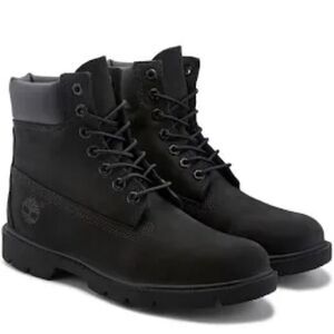 Timberland Black Boots with Durable Material and Thick Rubber Sole